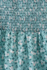 Green Floral Smocked Mom Dress