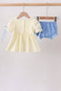 Cream smocked bloomer set