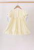 Cream smocked ruffle dress