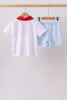 Blue Puppy Embroidered Boys Shorts Set