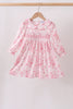 Pink Floral Smocked Dress