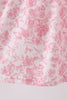 Pink Floral Smocked Dress