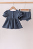 Garden Rose Smocked Ruffle Bloomer Set