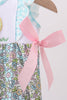 Mint Chicken Applique Ruffle Bubble