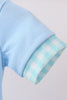 Blue Chicken Applique Bubble