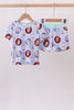 Blue frozen character bamboo pajama set