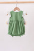 Green Sunflower Applique Ruffle Bubble