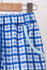 Blue character embroidery pants set