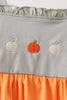 Orange Pumpkin Embroidery Ruffle Pants Set