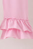 Pink Prayer Embroidery Ruffle Pants Set