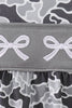 Grey Camouflage Bow Embroidery Ruffle Bubble