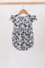 Grey Camouflage Bow Embroidery Ruffle Bubble