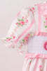 Pink Pumpkin Embroidery Ruffle Bloomer Set