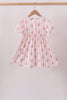 Pink Pumpkin Embroidery Ruffle Dress