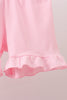 Pink Pumpkin Embroidery Ruffle Shorts Set