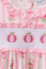 Pink Pumpkin Embroidery Ruffle Pants Set