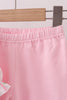 Pink Pumpkin Embroidery Ruffle Pants Set