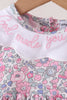 Pink Floral Embroidery Bubble