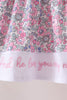 Pink Floral Embroidery Pants Set