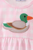 Pink Mallard Applique Gingham Bubble