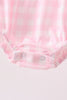 Pink Mallard Applique Gingham Bubble