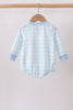 Blue Mallard Applique Gingham Bubble