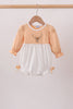 Beige Deer Embroidery Bubble