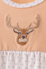 Beige Deer Embroidery Bloomer Set