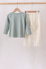 Sage Deer Embroidery Pants Set
