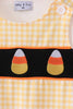 Mustard Candy Embroidery Gingham Jon Jon