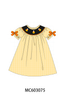Mustard Candy Embroidery Gingham Dress