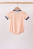 Orange Pumpkin Embroidery Gingham Bubble