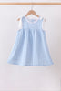 Blue Jacquard Lace Dress