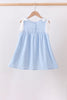 Blue Jacquard Lace Dress