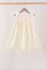 Beige Jacquard Lace Dress