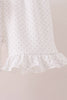 Pink Pumpkin Bow Embroidery Ruffle Shorts Set