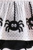 Black Spider Embroidery Ruffle Bubble