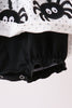 Black Spider Embroidery Ruffle Bubble