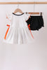 Black Spider Embroidery Ruffle Bloomer Set