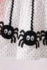 Black Spider Embroidery Ruffle Bloomer Set