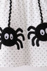 Black Spider Embroidery Ruffle Shorts Set