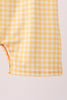 Mustard Pumpkin Embroidery Gingham Jon Jon