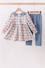 Blue Pumpkin Smocked Pants Set