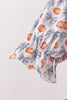 Blue Pumpkin Bow Mom Tiered Dress