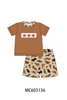 Camouflage Pumpkin Embroidery Shorts Set