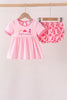 Pink Cowgirl Boots Embroidery Bloomer Set