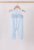 Blue Smocked Gingham Jon Jon