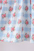 Blue Bow Smocked Gingham Pants Set