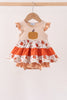 Floral Pumpkin Embroidery Ruffle Bubble