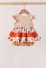 Floral Pumpkin Embroidery Ruffle Bubble